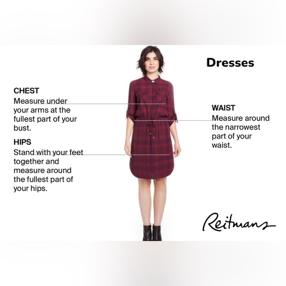 Reitmans, Plus Size Plaid Knee-Length Dress, 3X, Gray, Black - Picture 8 of 11